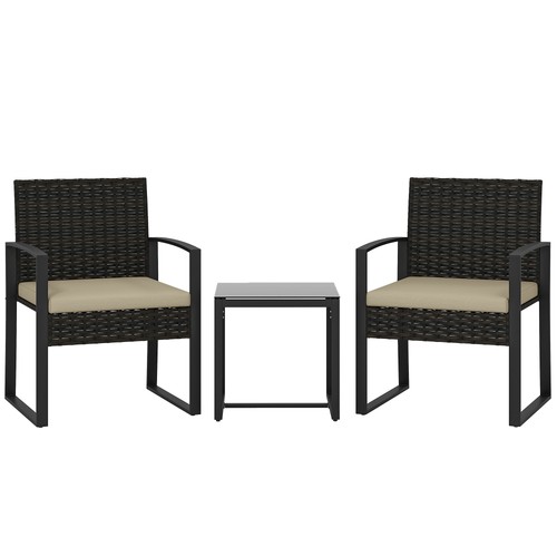 Outsunny rattan bistro - rattan, 3