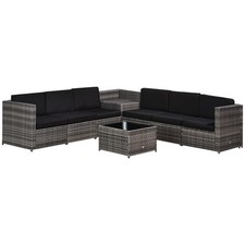 Outsunny 8Pcs Patio Rattan