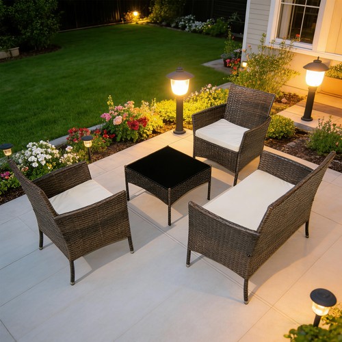 4xrattan sofa table - sofa, table+chair