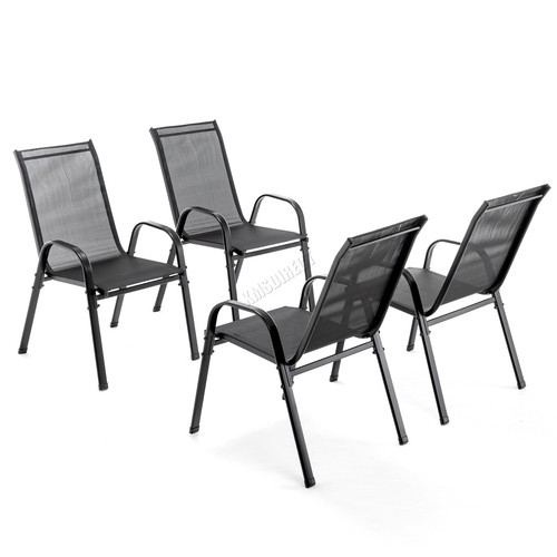 Stackable garden chairs - set, of