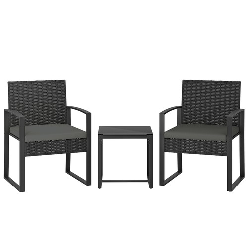 Outsunny rattan bistro set - outsunny, set,