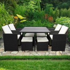 8 Seater Rattan Garden Dining