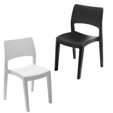 White Black Stackable Plastic