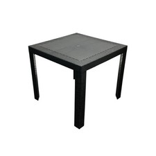 Black Plastic Rattan Table